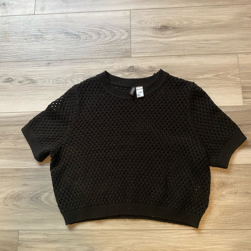 Black Mesh Tee
